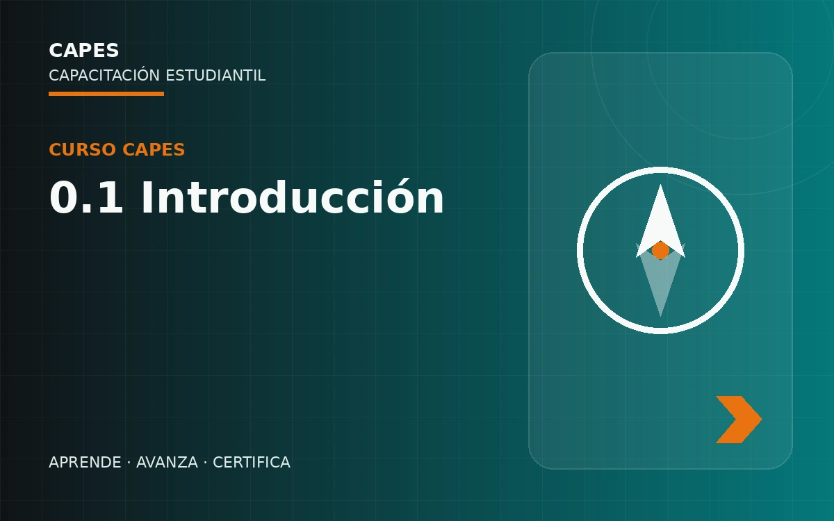 Portada del curso 0.1 Introducción de CAPES.